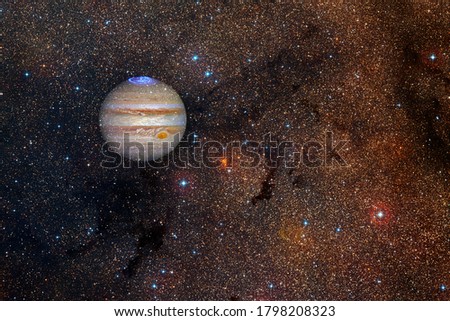 Jupiter. Solar system. Cosmos art. Elements of this image furnished by NASA