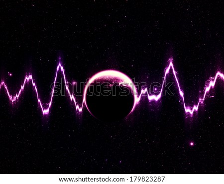 Pink Planet Heartbeat- Elements of this Image Furnished By NASA