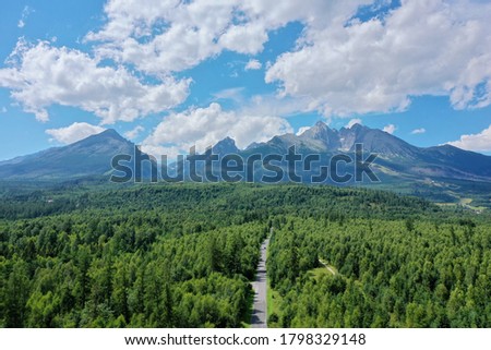 Aerial view of High Tatras in Slovakia