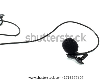 microphone buttonhole on a white background
