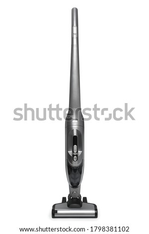 Cordless vacuum cleaner on white background Royalty-Free Stock Photo #1798381102