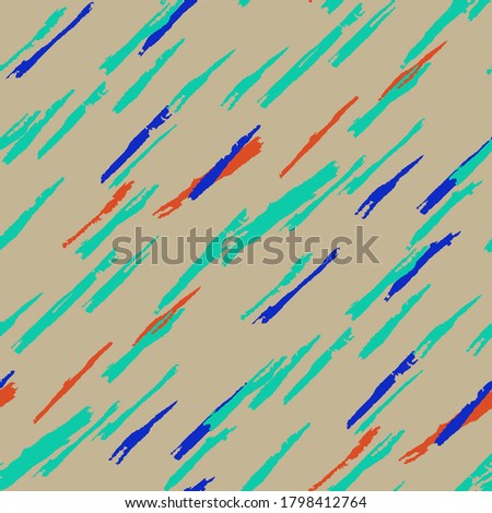 Grunge Stripes. Abstract Texture with Horizontal, Vertical, Diagonal Dry Brush Strokes Scribbled Grunge Motif for Wallpaper, Cotton, Textile. Trendy Vector Background with Stripes