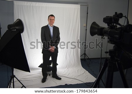 Business Man Filming a Website Video