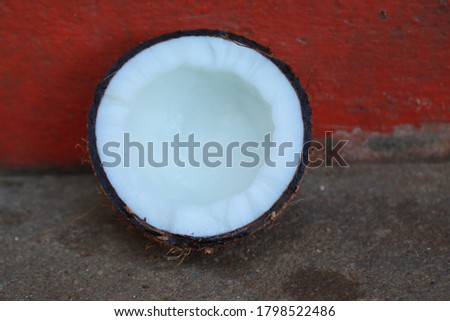 fresh coconut with background picture