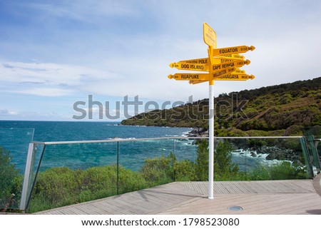 Signpost Bluff stirling point New Zealand