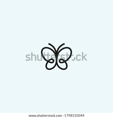 butterfly logo design icon vector illustration