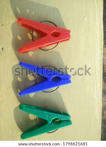 colorfull clothes peg, A few clothespins or jepit jemuran