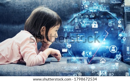 Science technology concept. Education technology. EdTech. Royalty-Free Stock Photo #1798672534