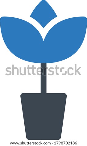 plant vector glyph color icon 