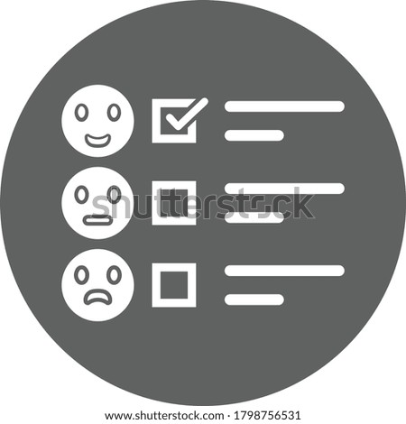 Opinion, testimonial, feedback gray icon