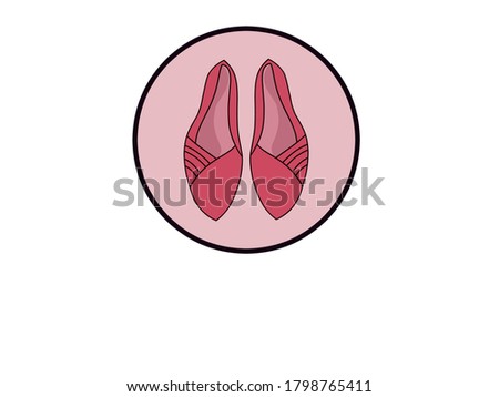 Shoes with stiletto heel icon in flat style isolated on white background. France country symbol stock vector illustration.Good for fashion women or etc