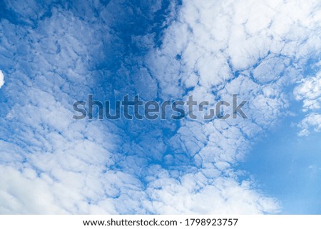 Cloudy Blue sky. Copy space.