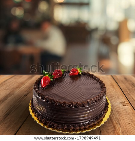 3D illustration. Chocolate Cake, just add text and edit the price
