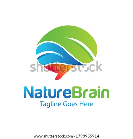 Health Brain logo designs concept vector, Nature Mind logo template