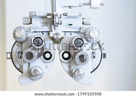 Close up of Autorefractor Optical examination tool Royalty-Free Stock Photo #1799105908