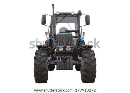 wheeled tractor under the white background