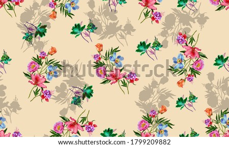 All over Digital Seamless Pattern Royalty-Free Stock Photo #1799209882
