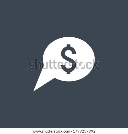 Bank Message related vector glyph icon. Isolated on black background. Vector illustration.