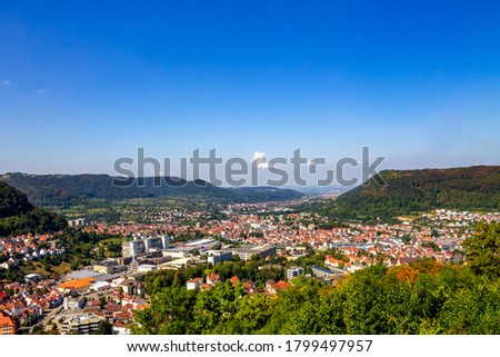 View over Geislingen an der Steige, baden-Württemberg, Germany 