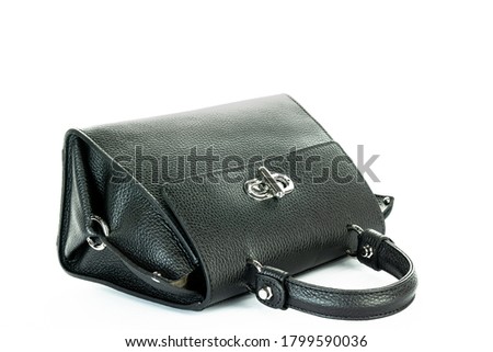 Bag fashion autumn clutch isolated on white leather