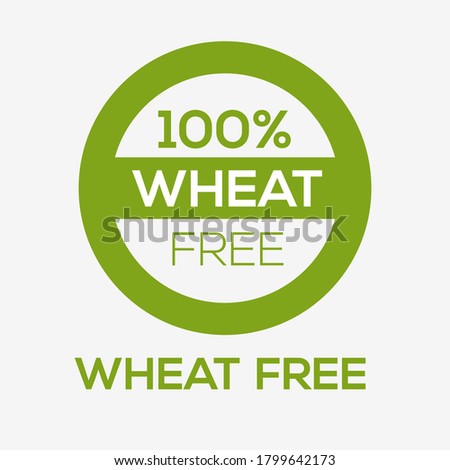 (wheat free) label sign, vector illustration.
