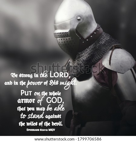 God´s soldier armor Ephesians  6:10 Royalty-Free Stock Photo #1799706586