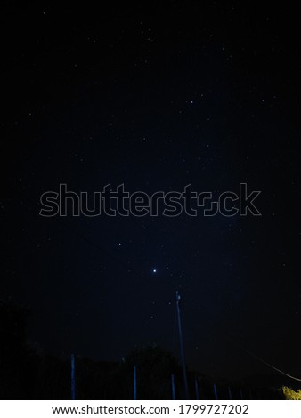 Stars and space view in a summer night