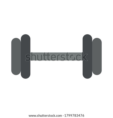 Isolated blue dumbbells icon. Gym weight - Vector