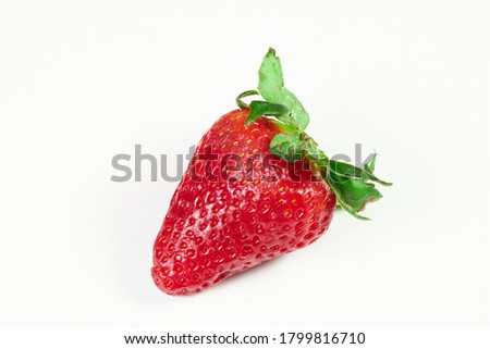 fresh red strawberry isolated on white background
