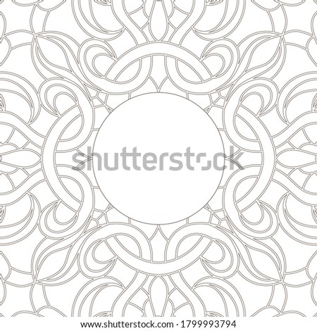 Floral flower and royal pattern, abstract frame lines, abstract floral pattern, geometric pattern