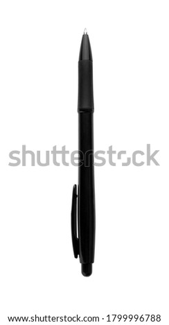 New retractable pen isolated on white. School stationery Royalty-Free Stock Photo #1799996788