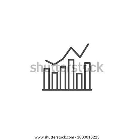 graph, statistic icon vector illustration