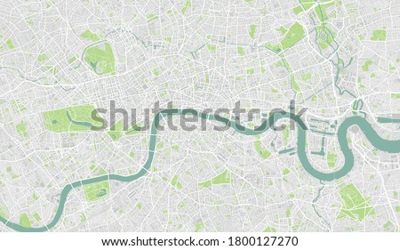 Highly detailed map of London, UK Royalty-Free Stock Photo #1800127270