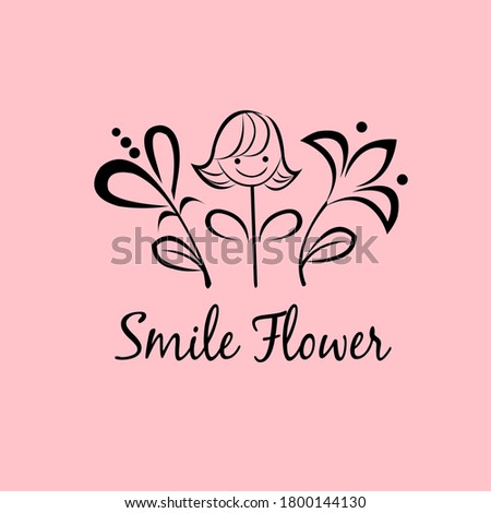 Flower nature line logo icon vector template. Premium design flower logo.