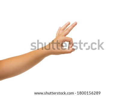 Kids hands gesturing on white background