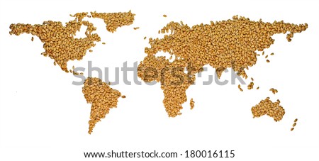 World from wheat Royalty-Free Stock Photo #180016115