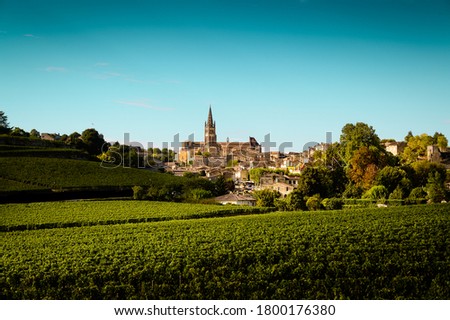 The famous city of Saint Emilion in France Royalty-Free Stock Photo #1800176380
