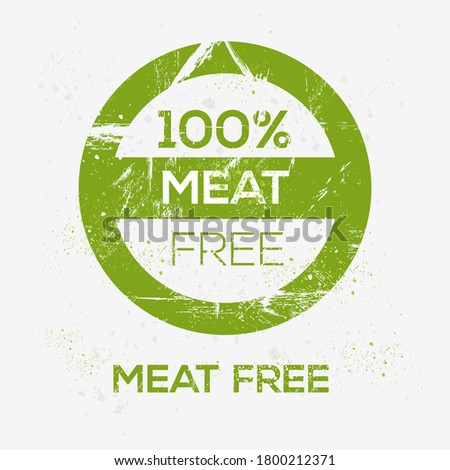 (Meat free) label sign, vector illustration.