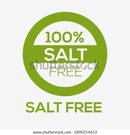 (salt free) label sign, vector illustration.