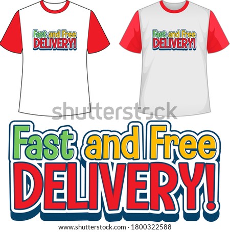 Mock up shirt with delivery icon illustration