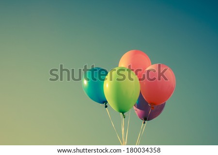 Color balloons background 