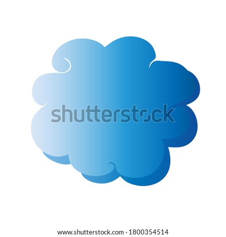 vector cloud vignette of blue vet on a white background for text. Clipart cloud