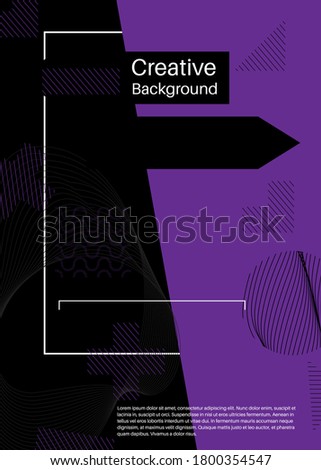Book cover, poster or banner template design. Vector illustration. Minimal abstract background.
