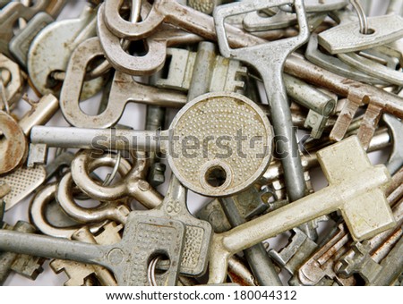 lots of old door keys background