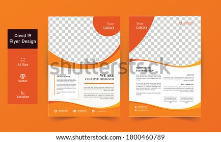 Business flyer design template Illustrator EPS 10 or Vector