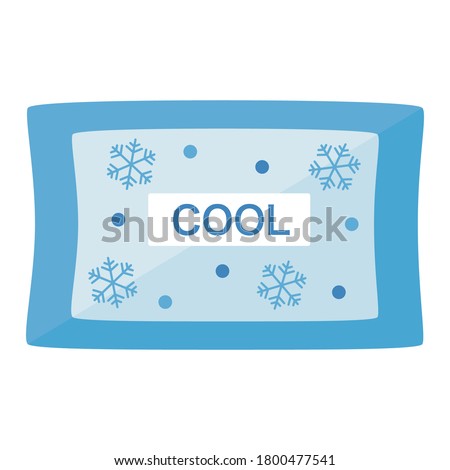 Simple ice pack with a flat design Royalty-Free Stock Photo #1800477541