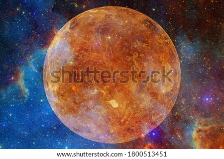 Planet Venus. Solar system. Cosmos art. Elements of this image furnished by NASA