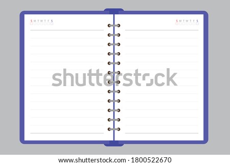 Vector notebook on a white background. Vector illustration.