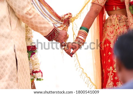 Traditional Indian wedding ceremony candid  