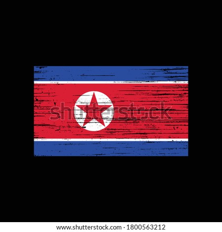 DPRK Grunge Distress Country Flag Vector